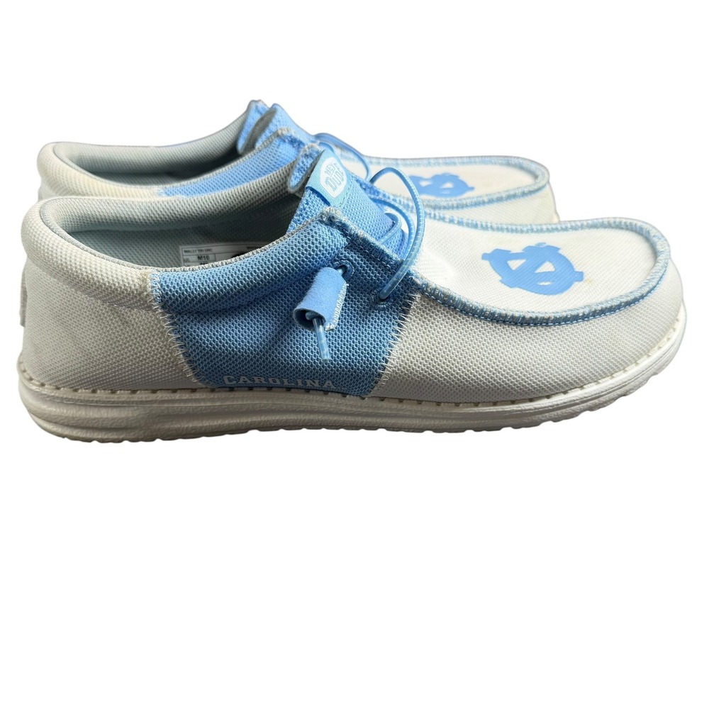 Hey Dude Wally Tri UNC North Carolina Tar Heels Shoes Mens 10 Blue 42766-16S